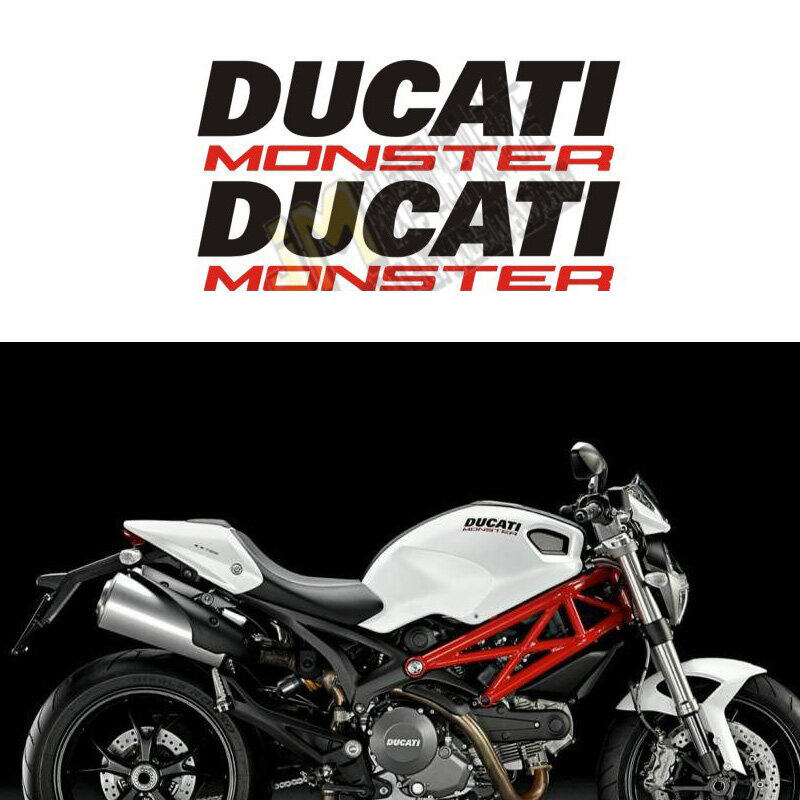 Đối Với DUCATI Motorcycle Waterfool Dán Phản Quang 1 Cặp (Đen-Đỏ)