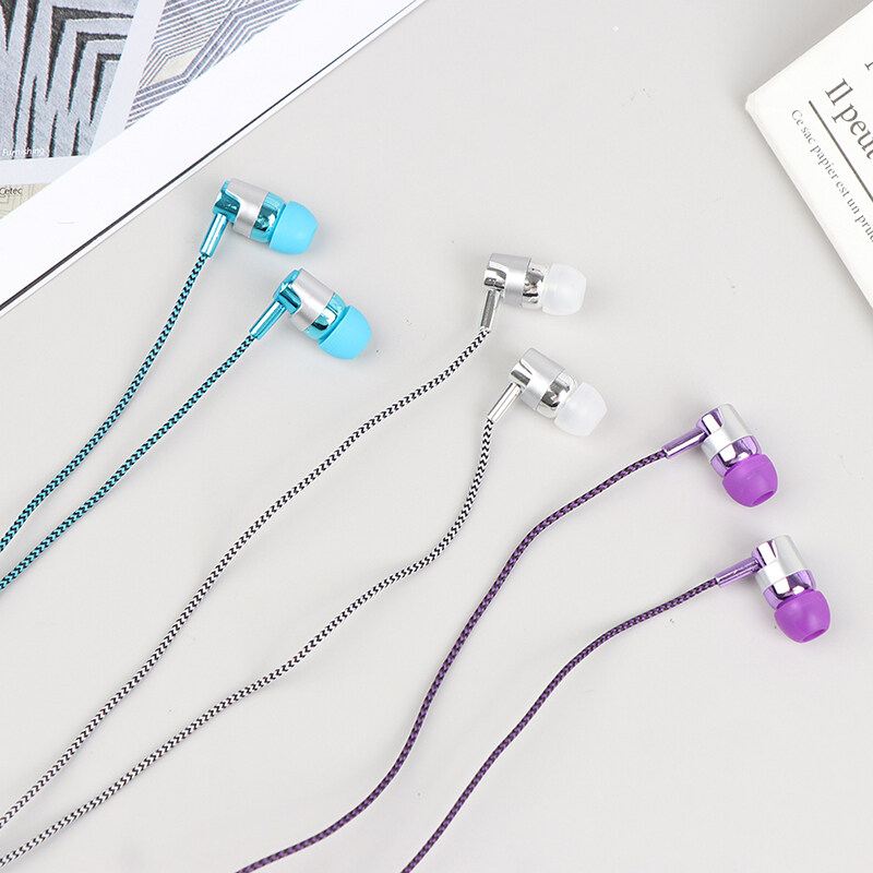 Panda Tai nghe 1Pc Stereo Earbuds Tai nghe có dây Cáp nylon dệt Tai nghe Tai nghe có Mic/Headphones 1Pc Stereo Earbuds Earphone Wired Nylon Weave Cable Earphone Headset With Mic