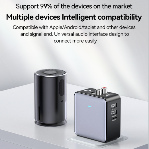 Bluetooth adapter 5.3 wireless audio receiver transmitter 2-in-1 microphone singing lossless