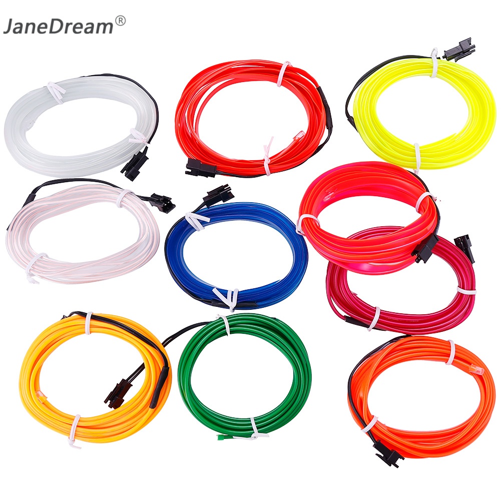 Janedream 1M 12V dẫn đèn xe ô tô đèn tự động trang trí nội thất tạo bầu không khí dây dải