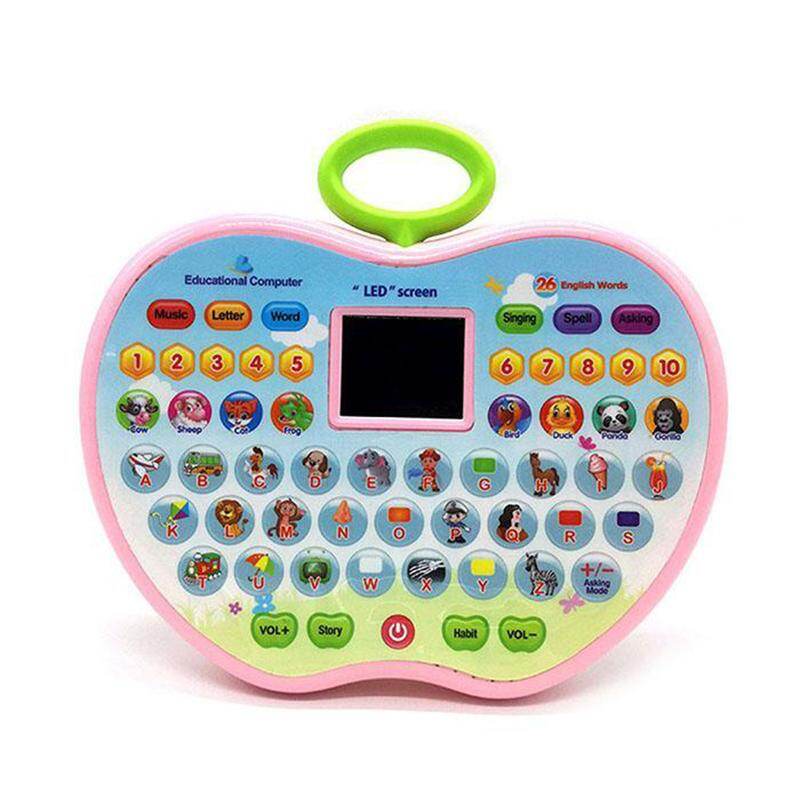 ❤SALE&Best for child❤Safety Cartoon Music Toys Mini Laptop Tablet with Music Educational Kids Early Learning Toy Intelligent Education Number Animal alphabet Lighting LED Screen