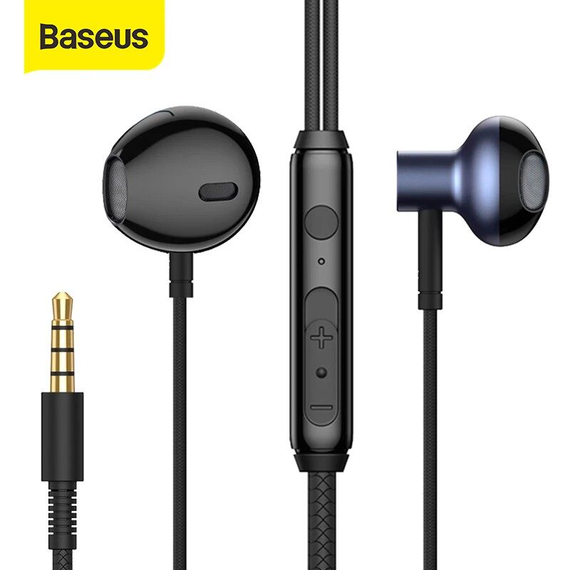 Baseus tai nghe có dây 3.5mm h19, tai nghe chơi game thể thao âm thanh bass âm thanh nổi 6d tai nghe nhét trong tai có mic dành cho điện thoại iphone xiaomi samsung hshop hshop365 aa