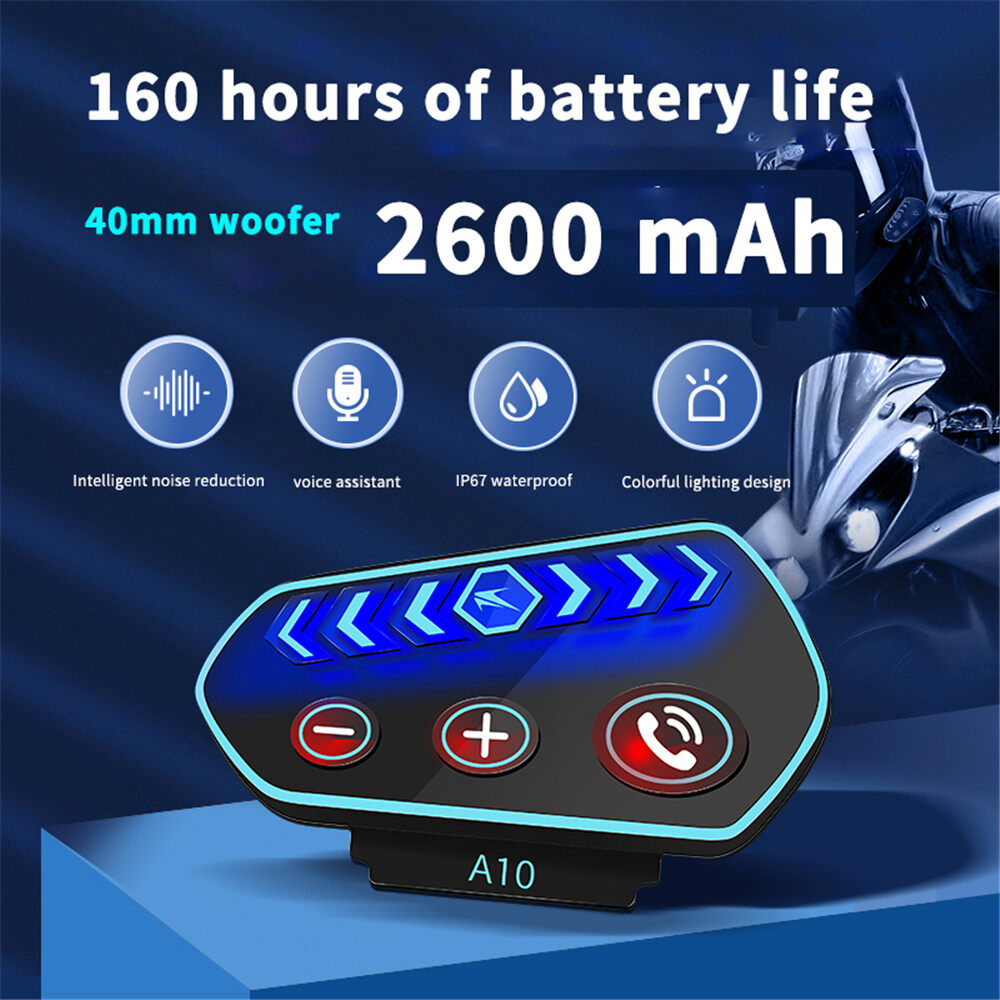 Aitemay Mũ Bảo Hiểm Xe Máy Tai Nghe Bluetooth 5.0 Tai Nghe Nhạc Chống Nước Có Chức Năng Trợ Lý Giọng Nói Gọi Lại Tích Hợp