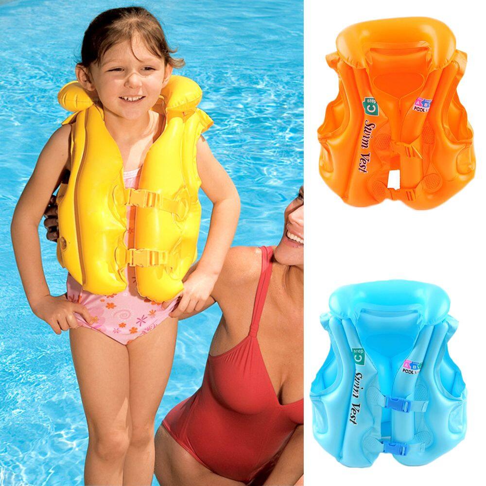 Kids Safe Inflatable Life Vest Water Sport Jacket Swimming Wear Safety Swimsuit