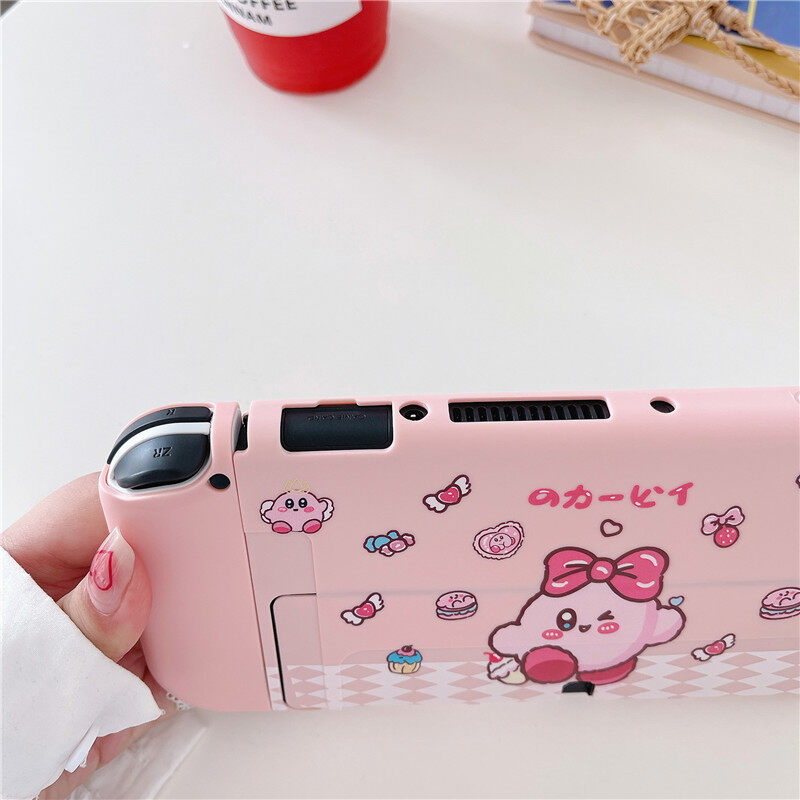 Nintendo Switch/Switch OLED Case Soft Pink TPU Protective Case Cover Cartoon Anti-Scratch Casing Nintendo Switch/Switch OLED Case