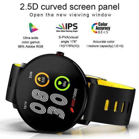 NiceEshop K9 สมาร์ทวอท์ชกีฬาฟิตเนสสายรัดสายแคลอรี่นาฬิกาอัจฉริยะสำหรับ Android IOS - หน้าจอขนาดใหญ่ Ultrathin กันน้ำ