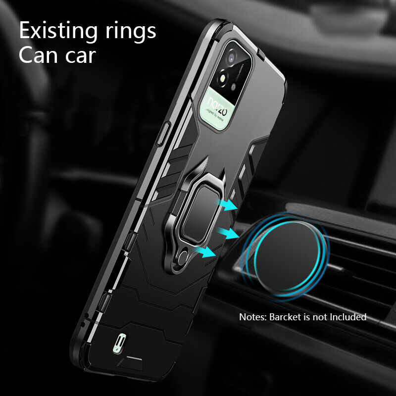 LIFEBELLE Ốp Cho Realme Narzo 50i Ốp Điện Thoại Áo Giáp Chống Sốc Ốp Lưng Cứng Cao Su Silicon TPU Mềm Đa Chất Liệu Ốp Bảo Vệ Toàn Bộ Giá Đỡ Nam Châm Cho Xe Hơi Giá Đỡ Nhẫn