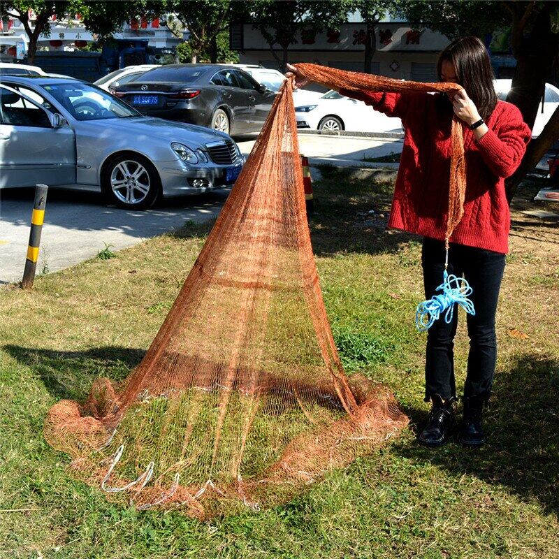 โยนสุทธิตาข่ายจับปลาตกปลาความแข็งแรงสูงสายตกข่ายสำหรับตกปลาพร้อม Sinkers แบบดั้งเดิมตกข่ายสำหรับตกปลาทำงานปลาสุทธิ3/5/6M Dia.