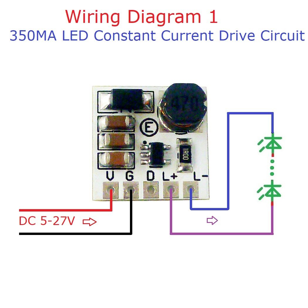 5Pcs DC 5-27V 350mA 8W Step-down HB LED Driver Module PWM Adjustable Controller DC-DC Buck Constant Current Converter