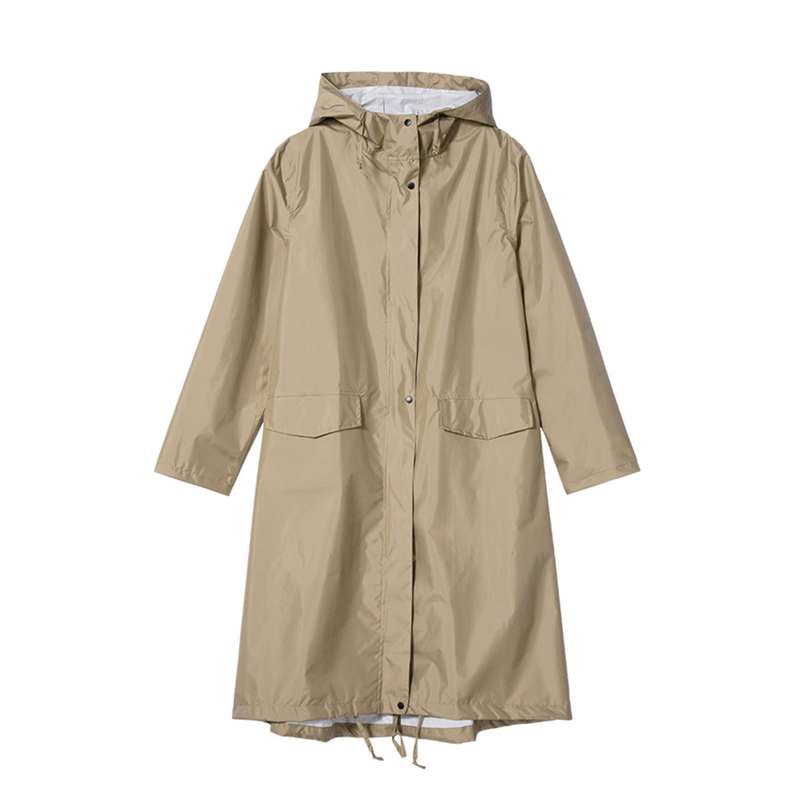 Benferry Solid Color Raincoat Waterproof 210D Polyester Cloth Unisex Rain Jacket for Outdoor