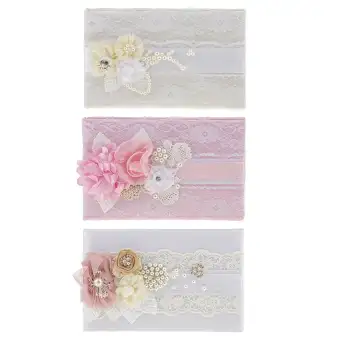 Tooyful Wedding Ceremony Party Lace Pearls Flower Guest Book And