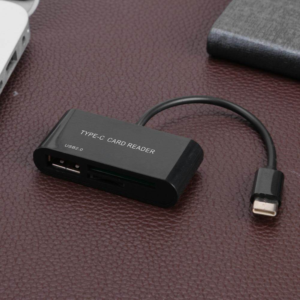 3 in 1 Type C to USB 2.0 TF Memory Card Reader OTG Hub Adapter for Macbook