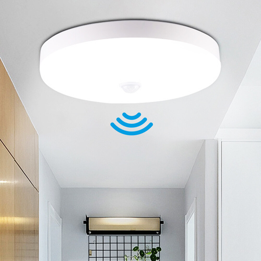 1pcs Led Ceiling Light Pir Motion Sensor Round Panels 12w 18w Ceiling Light Lamps For Home Toilet Hallway Indoor Outdoor Lazada Singapore