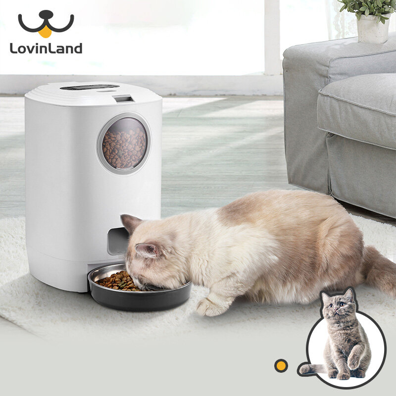 [Lovinland] Pet Smart Feeder Bowl for Dogs Cat Pet Feeder Device Intelligent Timing and Quantitative Feeding Machine 4.5L
