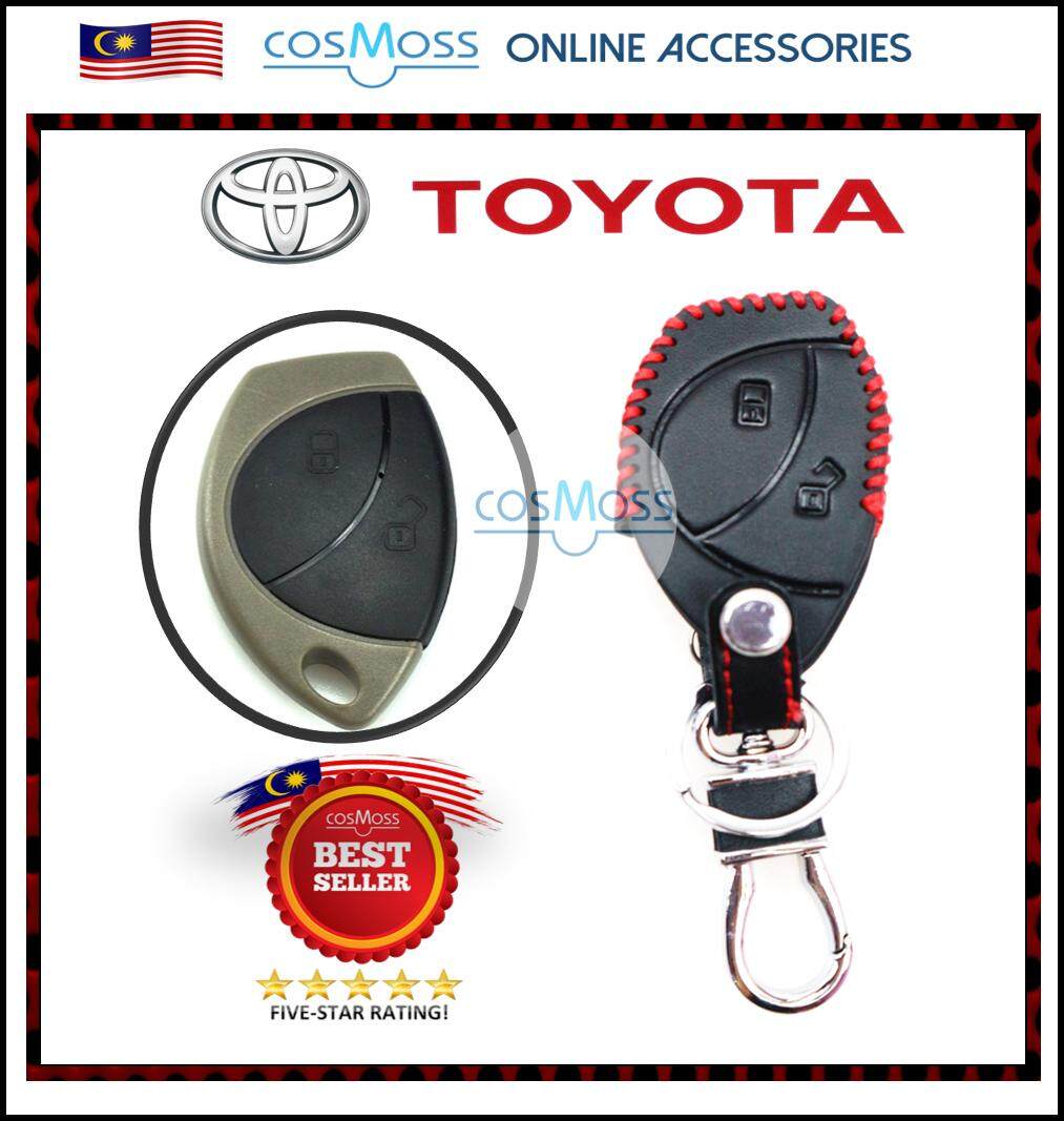 Toyota Hilux Unser Innova Vios 2 Buttons Keyless Remote Leather Car Key