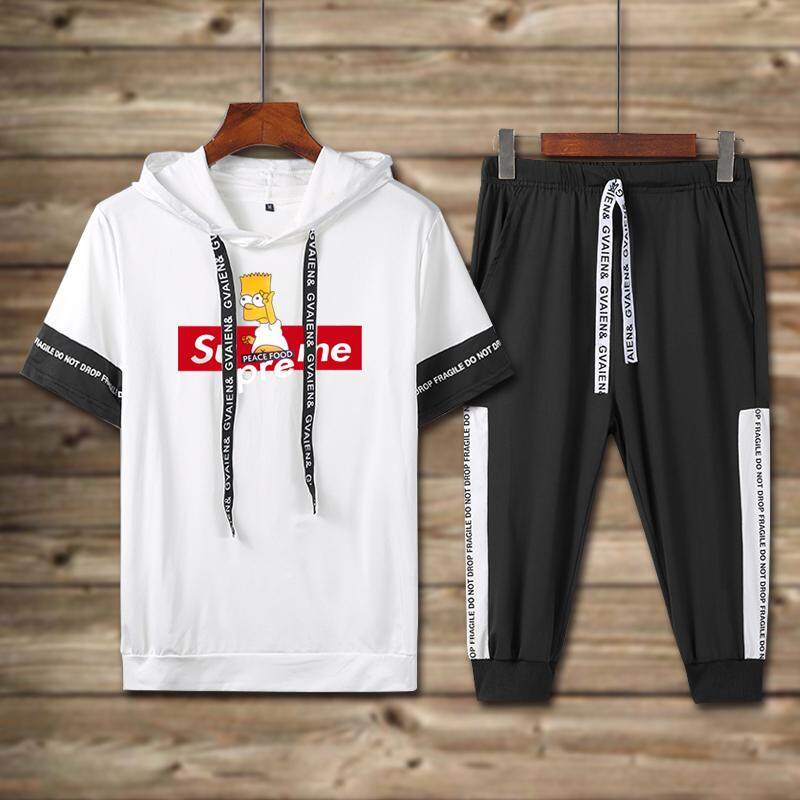 short sleeve sweat suit