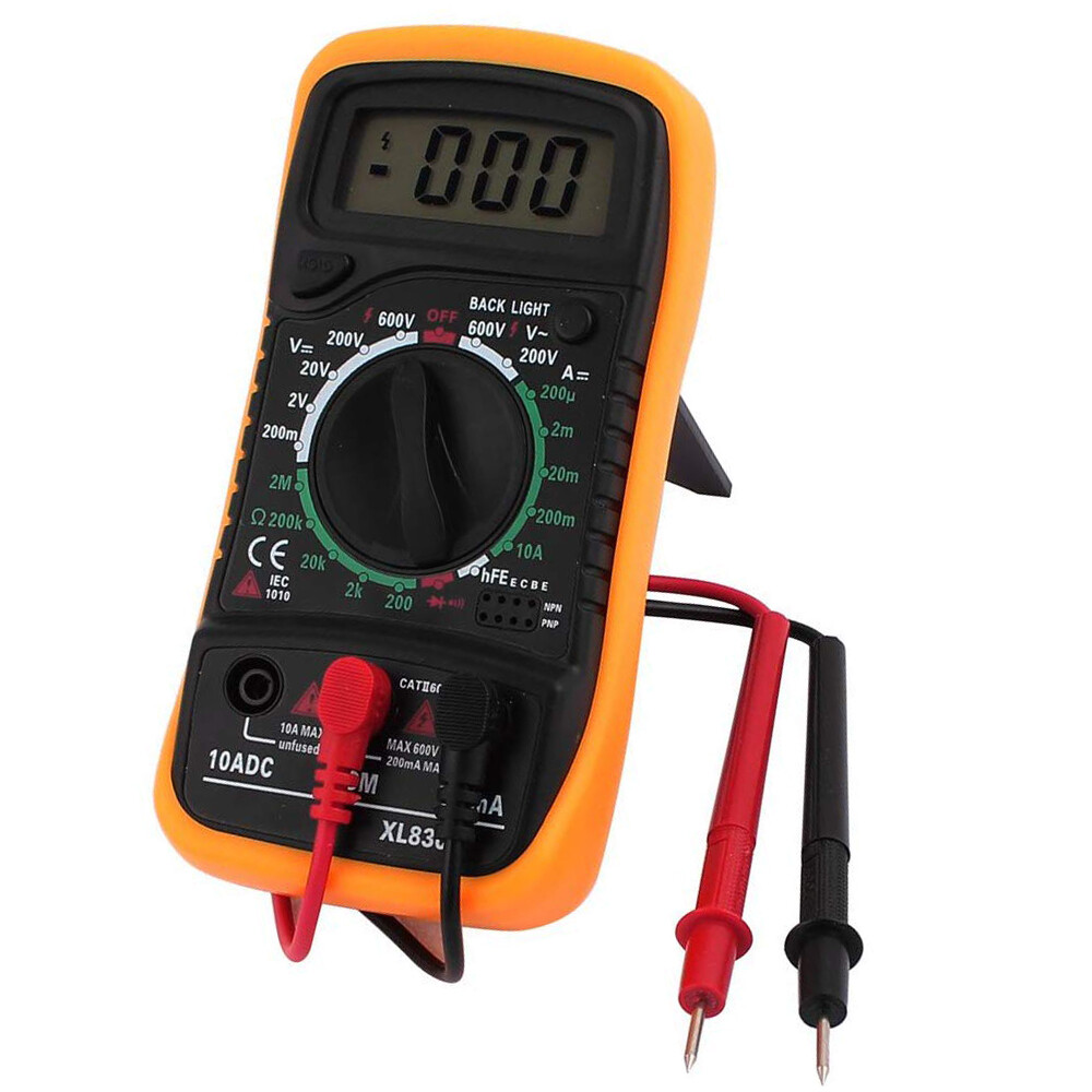 KIPRUN Đồng Hồ Vạn Năng Kỹ Thuật Số LCD Ampe Kế AC DC Máy Kiểm Tra Vôn Kế Thiết Bị Đo Hiển Thị LCD Với 2 Dây Dẫn Nhỏ Nhất, XL830L
