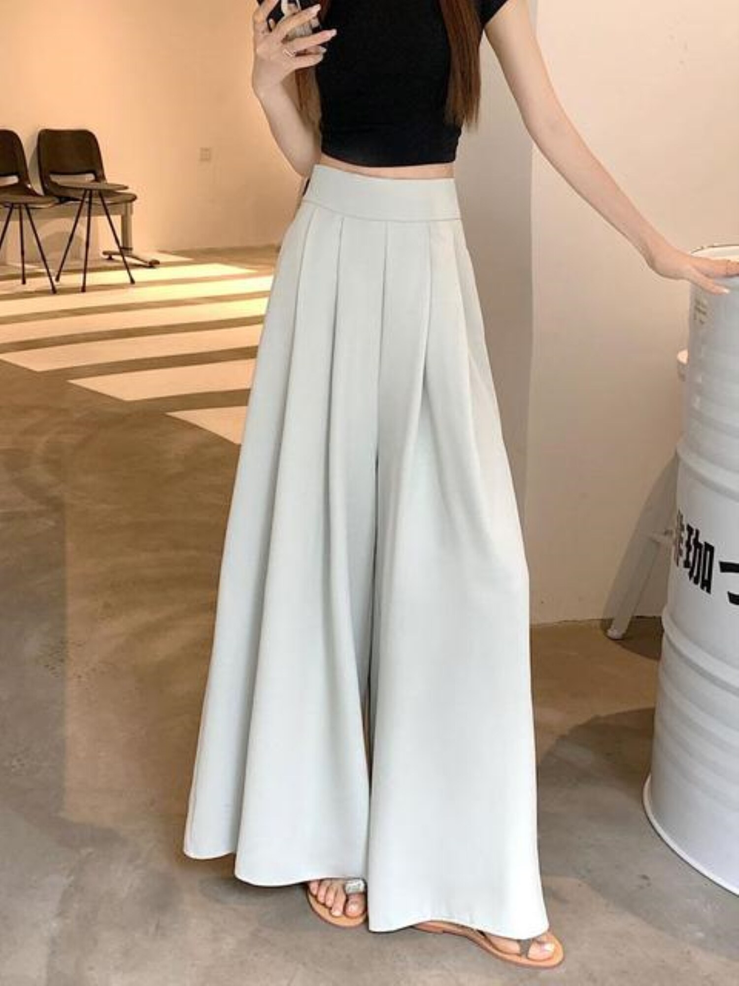 SHEIN High Waist Palazzo Pants | Clothes, Wide leg jeans outfit, Fashion  pants-mncb.edu.vn