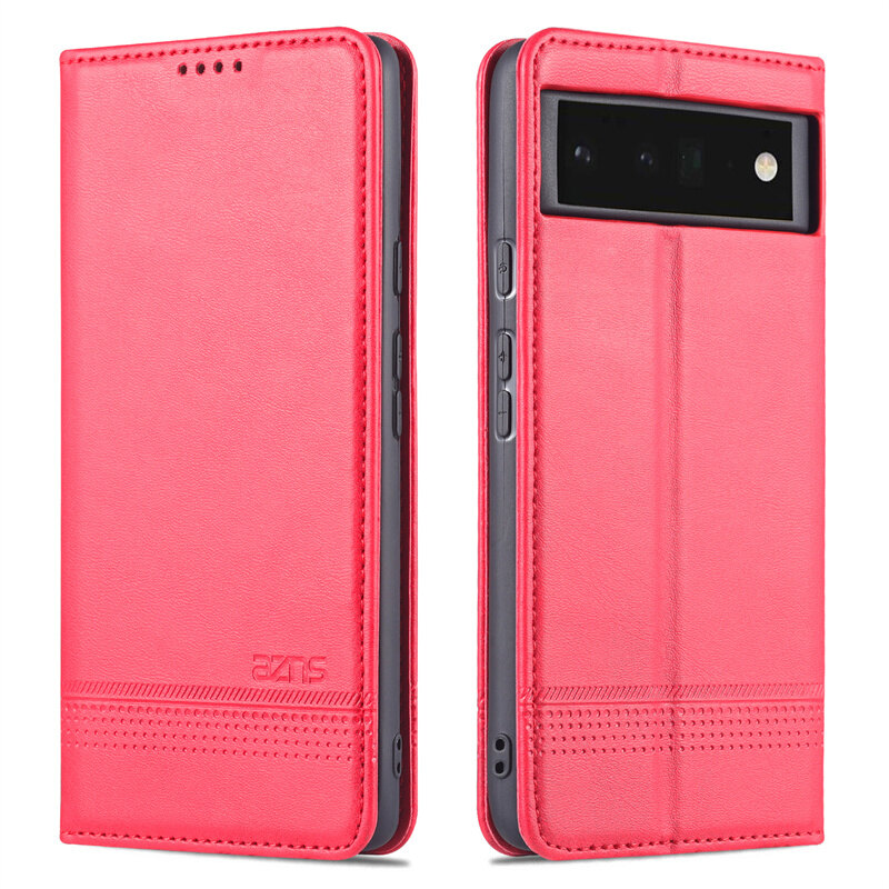 Thinmon for Google Pixel 6/Pixel 6 Pro Magnetic Flip Luxury Leather Case for Google Pixel 6/Pixel 6 Pro Wallet Card Slot Holder Phone Case