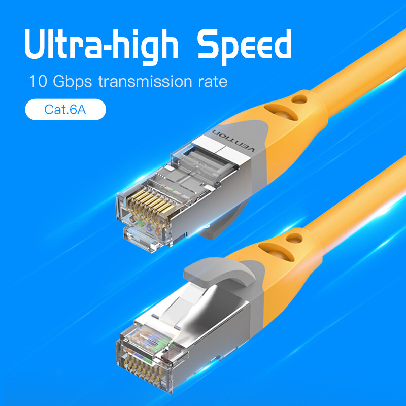 Vention dây cáp mạng lan Cat6A Ethernet RJ45 SFTP Patch Cable 0.5M-40M for Laptop PC Cat6A Ethernet Cable