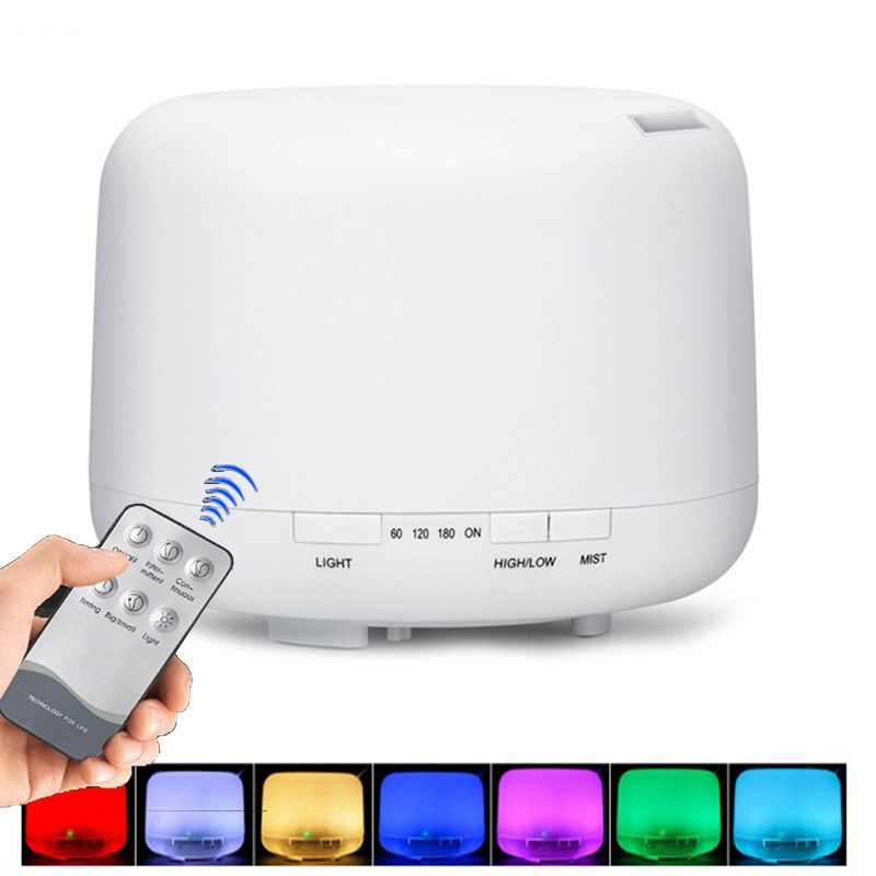 XMDS ไฟกลางคืนที่มีสีสันรีโมทคอนโทรล Humidifier จอกระจายแสงอโรม่า ...