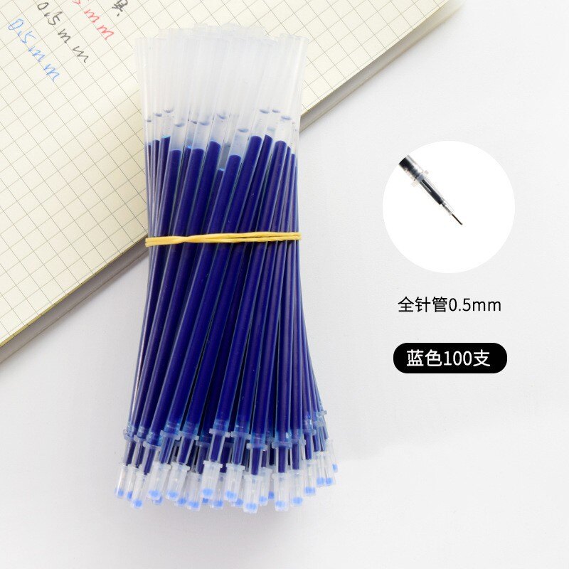 50 bút bi mực nước ngòi kim 0,5mm mực đều viết trơn - sẵn 3 màu