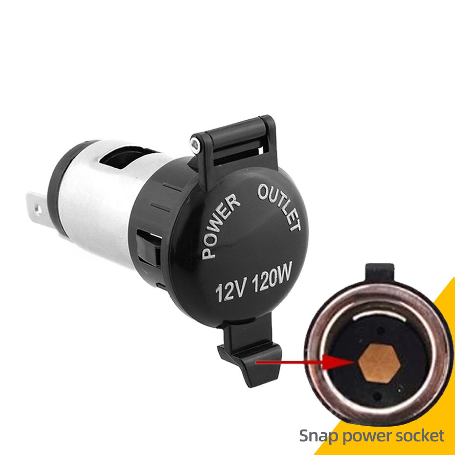 KEBIDU Ổ Cắm Tẩu Sạc Xe Hơi Xe Máy 12V 120W