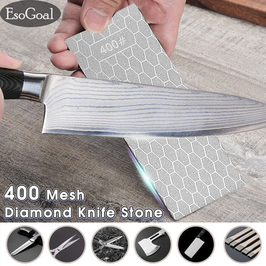 EsoGoal Diamond Knife Ultra-thin Sharpening Stone Honeycomb Square Knife Surface Grinding Disc Blade Sharpening Stone Mesh 400# 1000# Sharpener Whetstone Kitchen Grindstone Tool Set