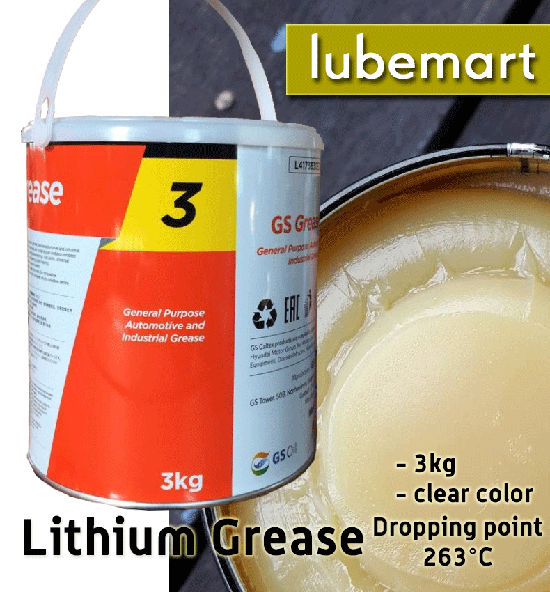 GS KIXX Grease 3 (3kg) General Purpose Lithium Automotive and
