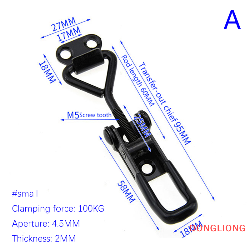 DONGLIONG Toggle Latch Catch Toggle Clamp Adjustable Cabinet Boxes Lever Handle Lock Hasp