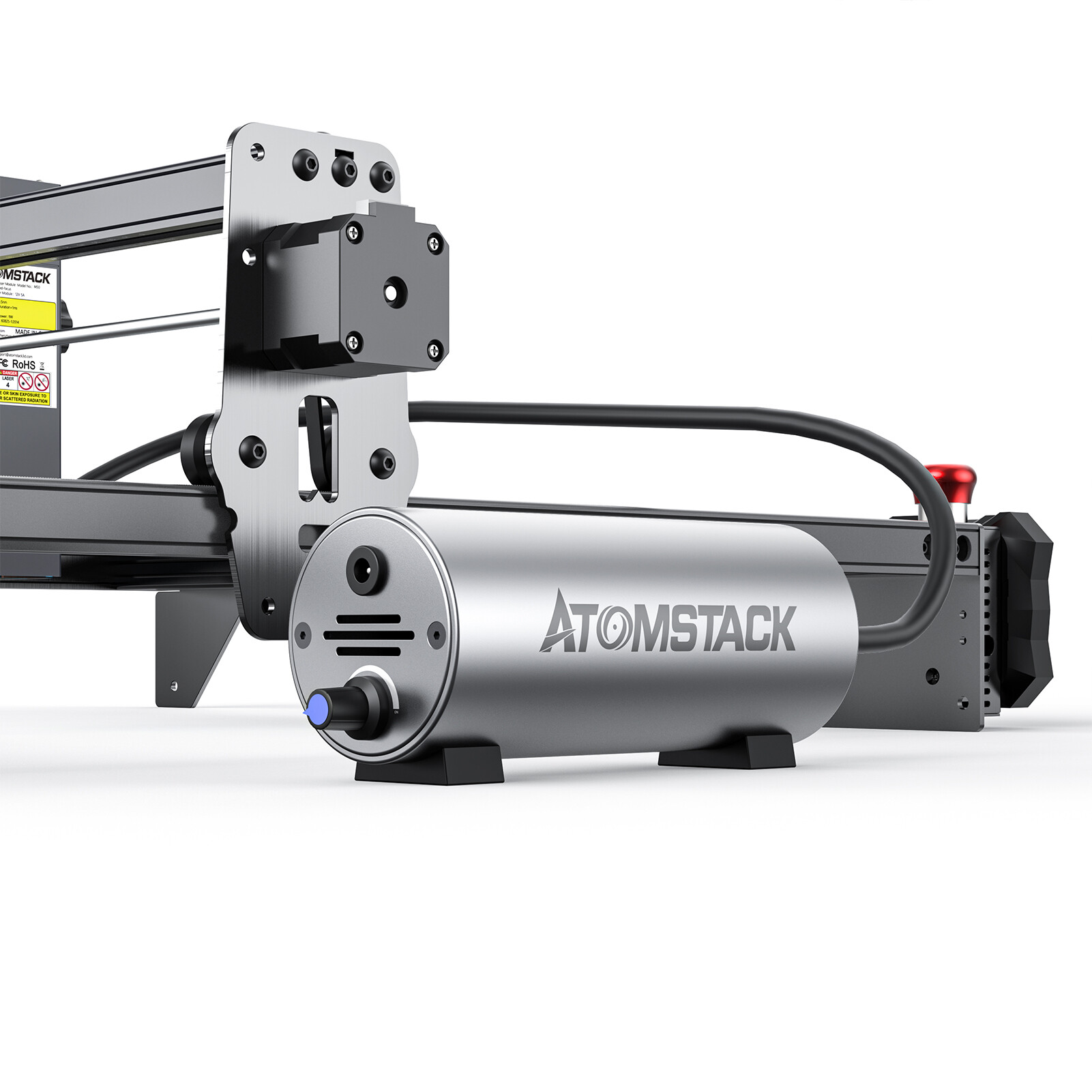 KKmoon Original ATOMSTACK La-ser Cutting/Engraving Air-Assisted Accessories HIgh Airflow 10-30L/min Adjustable to Remove Smoke and Dust Easy to Install for ATOMSTACK/NEJE/XTOOL/ORTUR/SCULPFUN La-ser Engraver