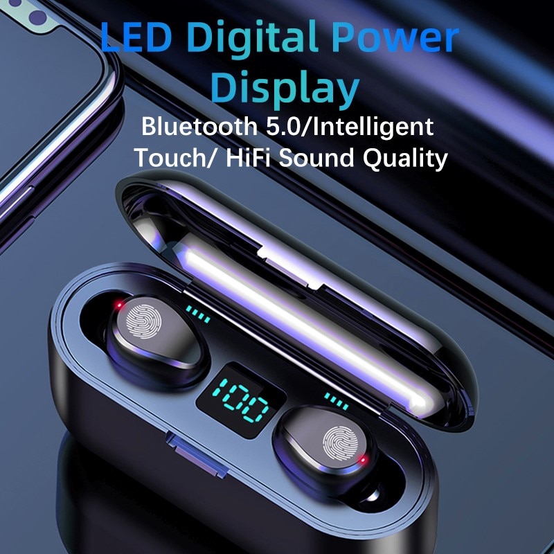 Tai Nghe Bluetooth Không Dây F9 Tai Nghe Thể Thao Tai Nghe Nhét Tai Mini Tai Nghe Âm Trầm Âm Thanh Nổi