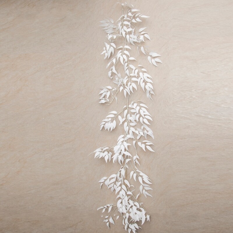 170cm Artificial Green Willow Leaf Ivy Garland Plants Vine Fake Foliage Flowers Home Garden Leaves Decor Fake Rattan String Willow Decoration