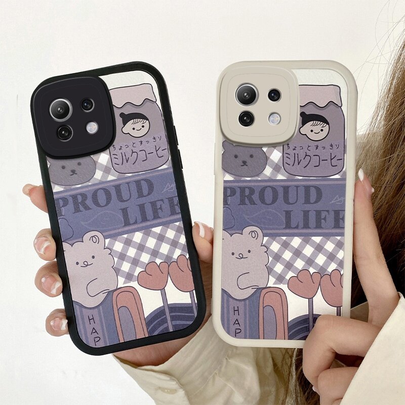 Cadorabo Cover Per Xiaomi Mi 11 Lite (4G/5G/NE) - Custodia Bicolore In TPU Giallo E Rosa Con Retro In Vetro Temperato - 2
