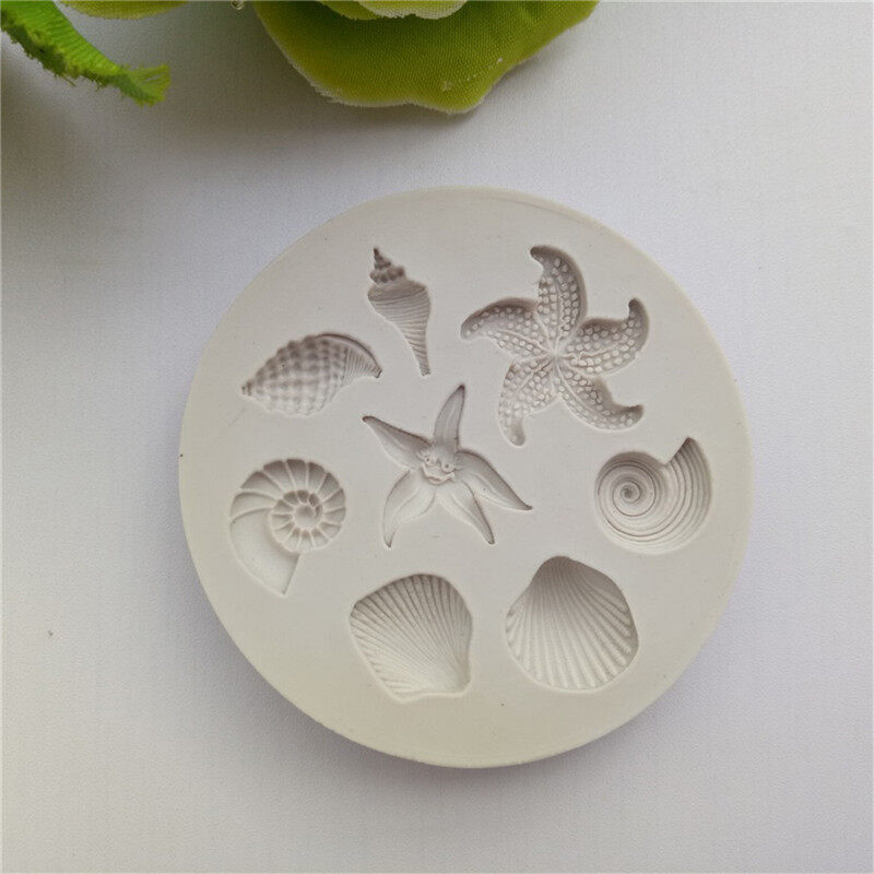 [Mariannes] Ocean Biological Conch Sea Shells Chocolate Cake Silicone Mold Kitchen Tools