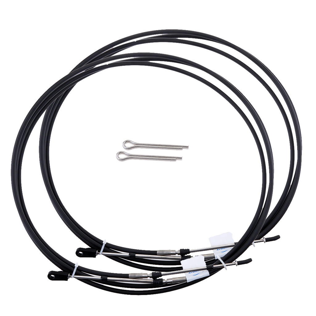 Daywolf 2pcs Throttle Shift Cable, Remote Control Box Cable 15Ft For Yamaha Outboard