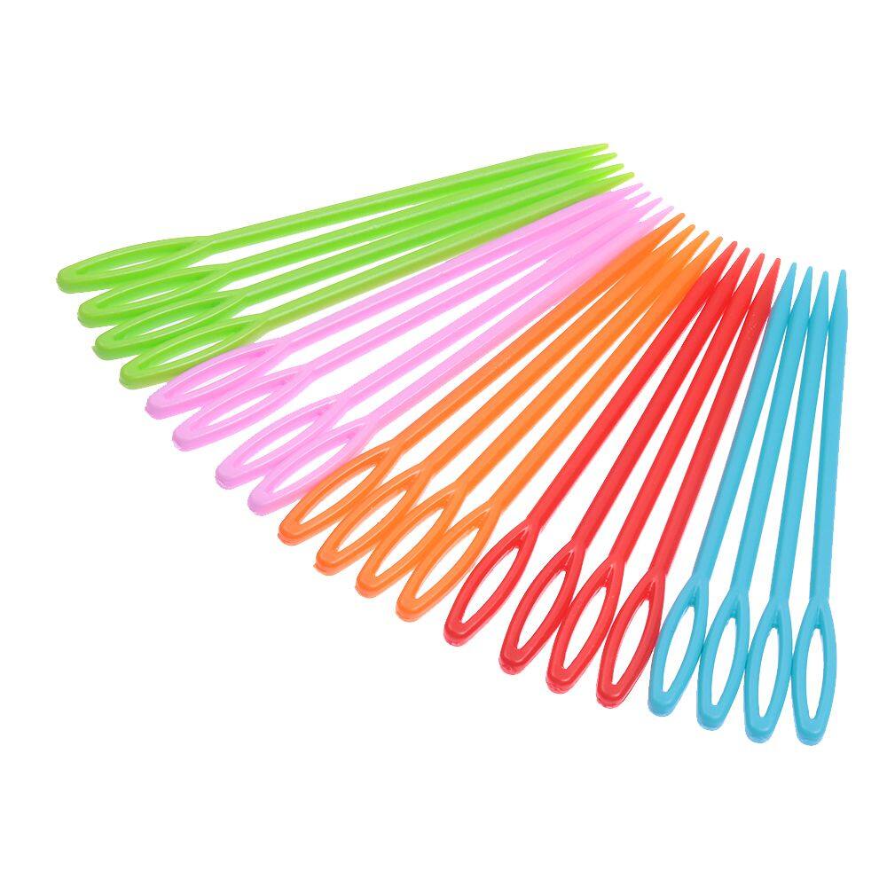 20/50pcs Largeeye Sewing Needles Plastic Wool Sewing Embroidery