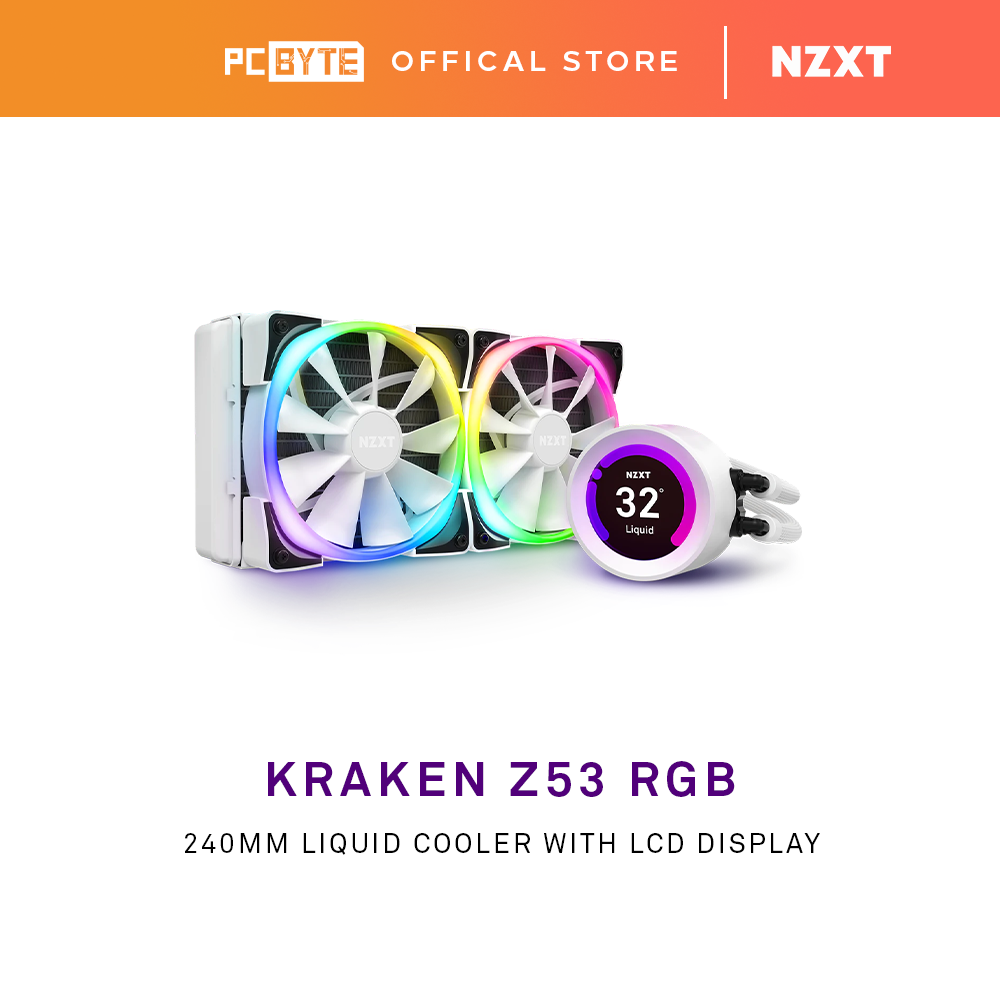 PCパーツ NZXT KRAKEN Z53 white Amazon | NZXT KRAKEN Z53 簡易水冷CPUクーラー 液晶モニタ搭載