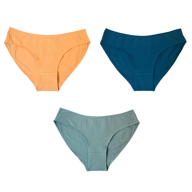 FallSweet 3pcs/Pack Cotton Panties Women Underwear Low Waist Panty Solid  Briefs Comfortable Underpanties Sexy Lingerie