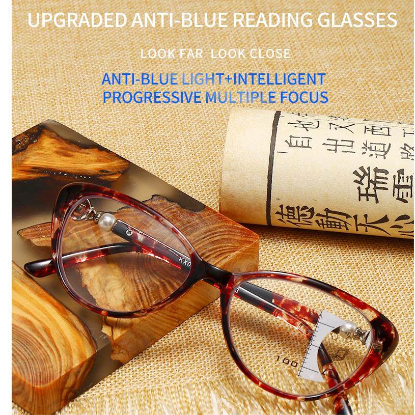 Anti-blu-ray Lady Reading Glasses Smart Zoom Progressive Multifunction Far-near Dual-purpose Reading Mirror