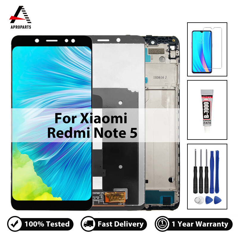 For Xiaomi Redmi Note 5 / Note 5 Pro LCD Display Touch Screen Digitizer Assembly With Frame Replacement
