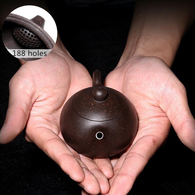 90Ml Tea Set 3Oz Marked Tea Pot Ball Shaped Infuser Holes Real Yixing Zisha Kungfu Tea Pots Clay Teapot Gift Send Zisha Cup