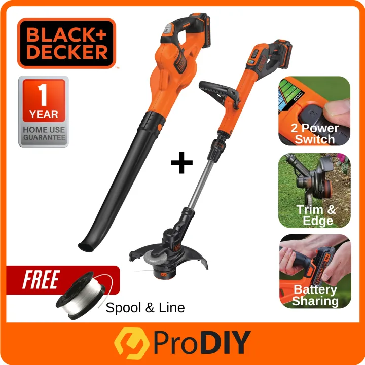 black and decker stc1820pc 18v cordless grass trimmer 280mm
