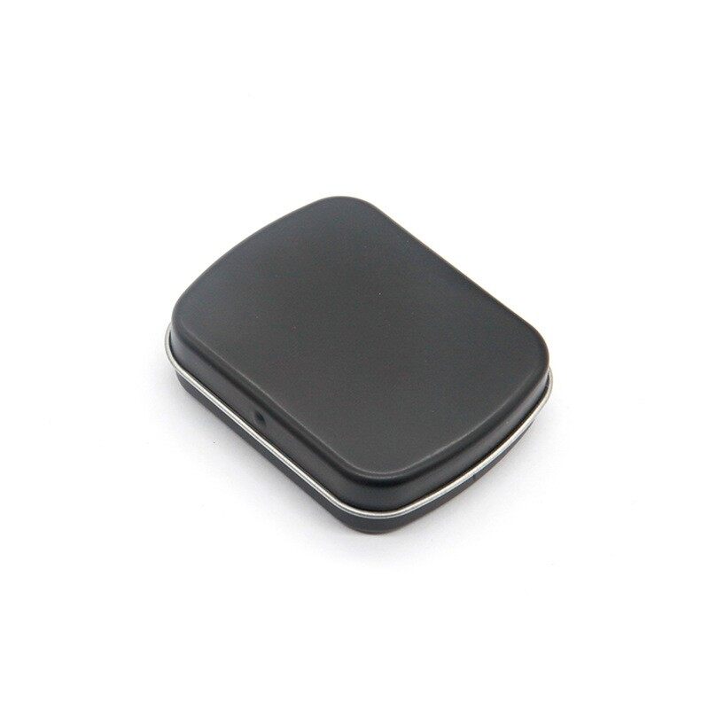 Mini Metal Hinged Tin Box with Lid Rectangular Container Portable Small Storage Container Kit Candy Pill Cases for Home Organizer