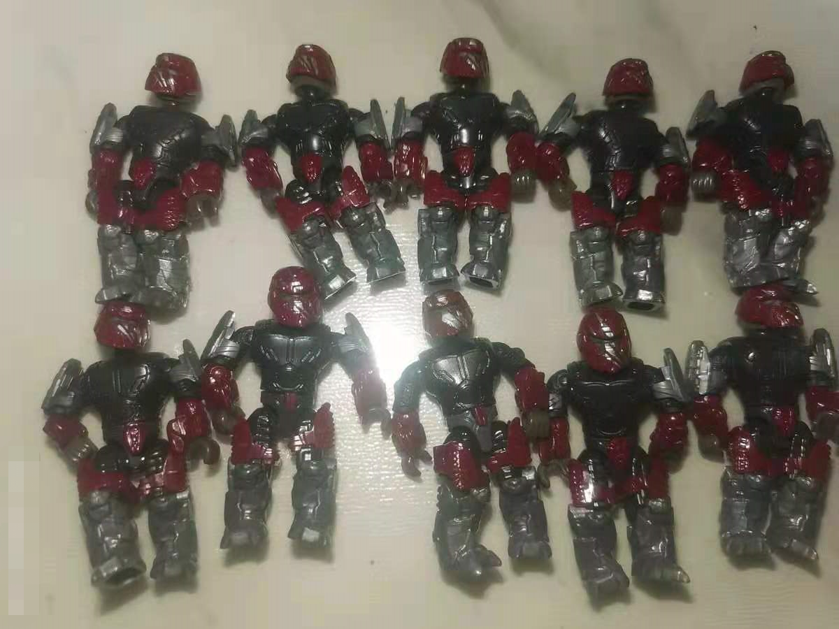 Lot of 10pcs Mega Construx HALO ODST Brutes Captain Minor Purple Elite ...