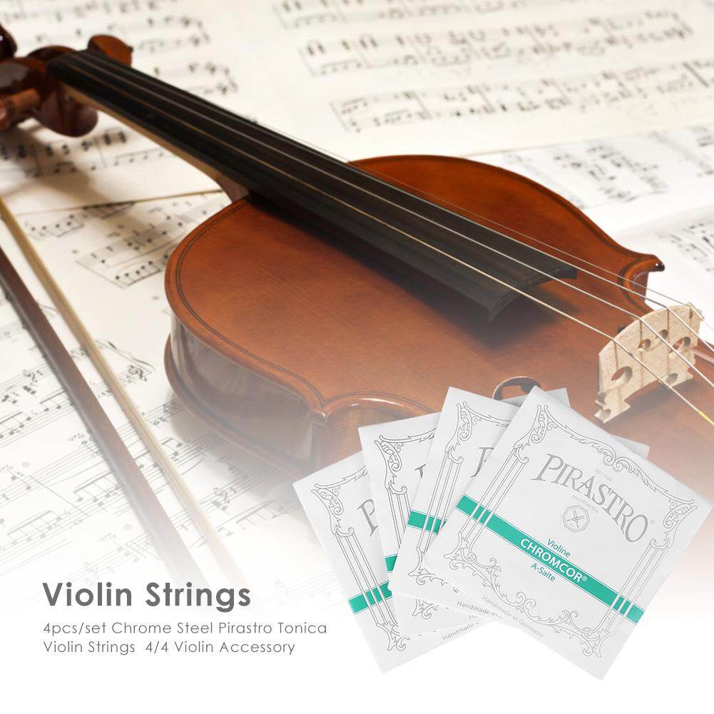 (Có Sẵn) Cái/bộ Chiếc/Bộ Dây Đàn Violin Piraastro Tonica Thép Mạ Crôm Phụ Kiện Violin 4/4