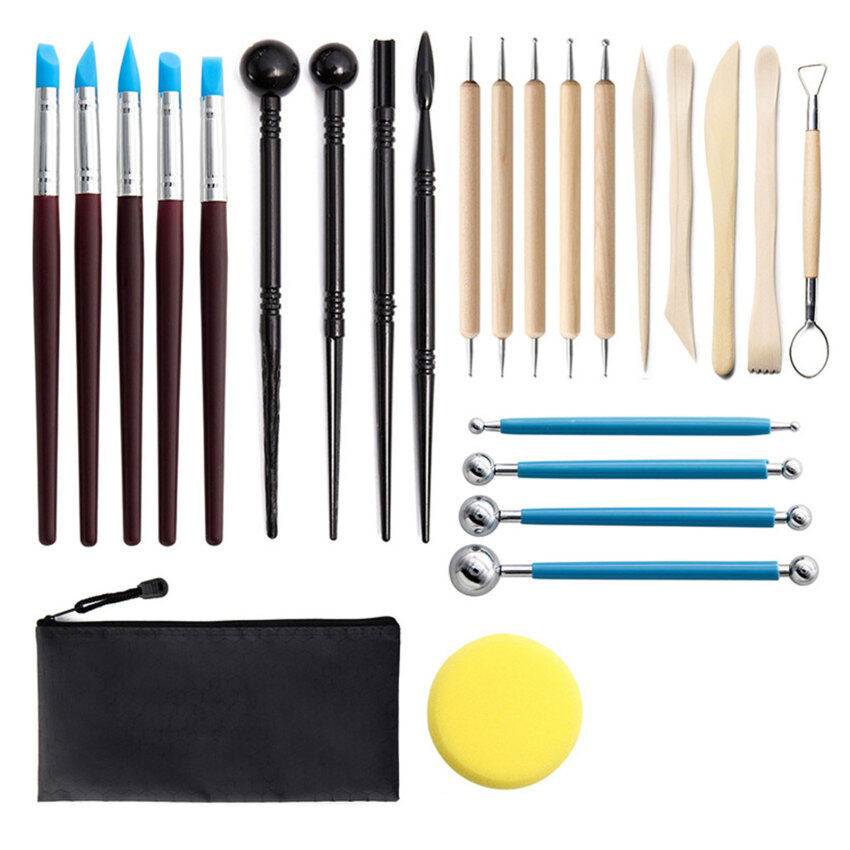 Dụng Cụ Đất Sét Polymer 25 Chiếc, Bộ Điêu Khắc Đất Sét, Sáp Làm Mịn Điêu Khắc Đồ Tạo Hình Gốm Khắc Dụng Cụ Chạm Khắc Mô Hình Hoàn Hảo