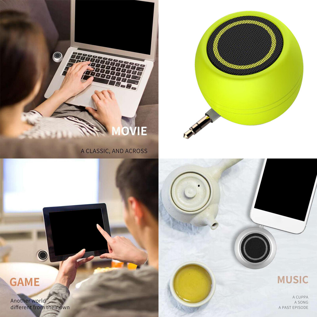 Baoblaze Mini Speaker 3.5mm Jack AUX Music Audio Player for Phone Notebook