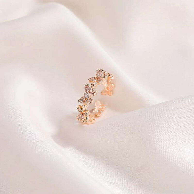 【HOMP】Opening adjustable ring butterfly dance ring adjustable