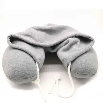 Toye Body Neck Pillow Solid Grey Nap Cotton Particle Pillow Soft